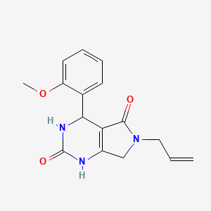 molecular formula C16H17N3O3 B2358301 6-allyl-4-(2-methoxyphenyl)-3,4,6,7-tetrahydro-1H-pyrrolo[3,4-d]pyrimidine-2,5-dione CAS No. 899985-31-0