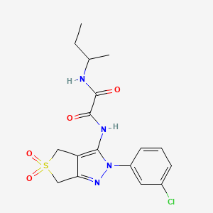 N1-(sec-butyl)-N2-(2-(3-chlorophenyl)-5,5-dioxido-4,6-dihydro-2H-thieno[3,4-c]pyrazol-3-yl)oxalamide