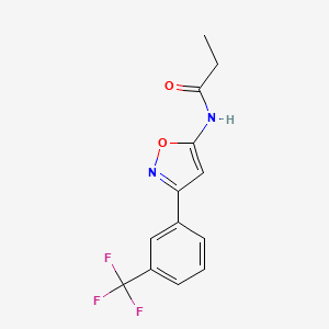 N-{3-[3-(trifluoromethyl)phenyl]-1,2-oxazol-5-yl}propanamide