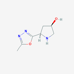 (3R,5R)-5-(5-methyl-1,3,4-oxadiazol-2-yl)pyrrolidin-3-ol