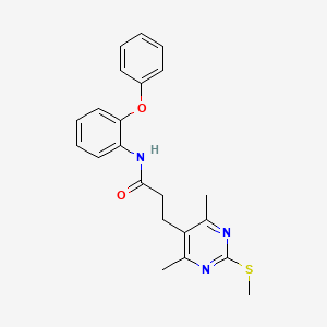 3-(4,6-dimethyl-2-methylsulfanylpyrimidin-5-yl)-N-(2-phenoxyphenyl)propanamide