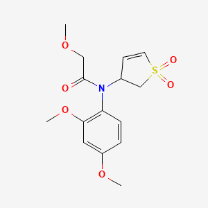 molecular formula C15H19NO6S B2358328 N-(2,4-dimethoxyphenyl)-N-(1,1-dioxido-2,3-dihydrothiophen-3-yl)-2-methoxyacetamide CAS No. 863023-20-5