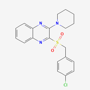 2-((4-Chlorobenzyl)sulfonyl)-3-(piperidin-1-yl)quinoxaline