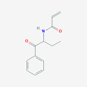 molecular formula C13H15NO2 B2358333 N-(1-Oxo-1-phenylbutan-2-yl)prop-2-enamide CAS No. 2361646-12-8