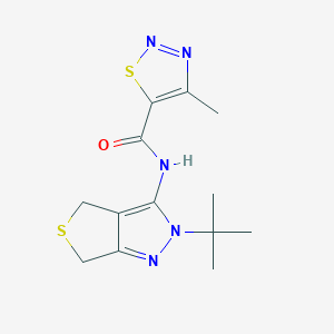 N-(2-(tert-butyl)-4,6-dihydro-2H-thieno[3,4-c]pyrazol-3-yl)-4-methyl-1,2,3-thiadiazole-5-carboxamide