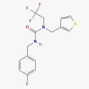 3-(4-Fluorobenzyl)-1-(thiophen-3-ylmethyl)-1-(2,2,2-trifluoroethyl)urea