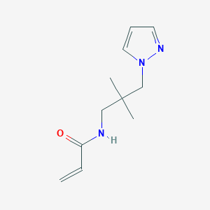 N-(2,2-Dimethyl-3-pyrazol-1-ylpropyl)prop-2-enamide