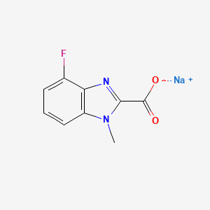 molecular formula C9H6FN2NaO2 B2358361 4-氟-1-甲基-1H-苯并[d]咪唑-2-羧酸钠 CAS No. 2197052-77-8