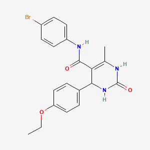 molecular formula C20H20BrN3O3 B2358362 N-(4-bromophenyl)-4-(4-ethoxyphenyl)-6-methyl-2-oxo-1,2,3,4-tetrahydropyrimidine-5-carboxamide CAS No. 736154-31-7