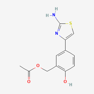 5-(2-Amino-1,3-thiazol-4-yl)-2-hydroxybenzyl acetate