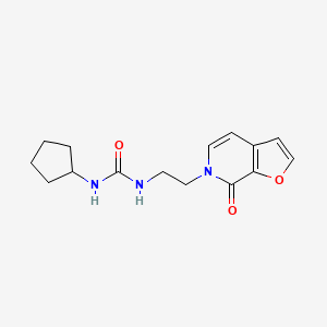 molecular formula C15H19N3O3 B2358378 1-cyclopentyl-3-(2-(7-oxofuro[2,3-c]pyridin-6(7H)-yl)ethyl)urea CAS No. 2034273-58-8