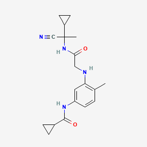 N-[3-({[(1-cyano-1-cyclopropylethyl)carbamoyl]methyl}amino)-4-methylphenyl]cyclopropanecarboxamide
