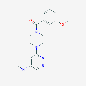 molecular formula C18H23N5O2 B2358385 (4-(5-(二甲氨基)吡啶嗪-3-基)哌嗪-1-基)(3-甲氧基苯基)甲酮 CAS No. 1797655-91-4