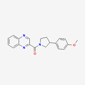 molecular formula C20H19N3O2 B2358402 (3-(4-Methoxyphenyl)pyrrolidin-1-yl)(quinoxalin-2-yl)methanone CAS No. 1211122-69-8