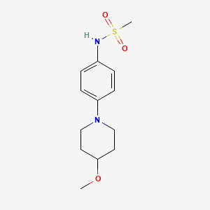 molecular formula C13H20N2O3S B2358429 N-(4-(4-甲氧基哌啶-1-基)苯基)甲磺酰胺 CAS No. 1797856-38-2