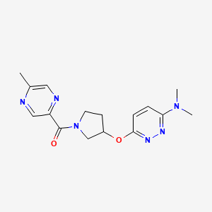 (3-((6-(Dimethylamino)pyridazin-3-yl)oxy)pyrrolidin-1-yl)(5-methylpyrazin-2-yl)methanone