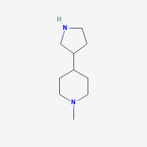 molecular formula C10H20N2 B2358432 1-Methyl-4-(pyrrolidin-3-yl)piperidine CAS No. 1341047-26-4