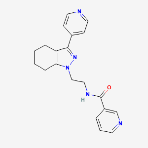 molecular formula C20H21N5O B2358441 N-(2-(3-(pyridin-4-yl)-4,5,6,7-tetrahydro-1H-indazol-1-yl)ethyl)nicotinamide CAS No. 1797083-47-6