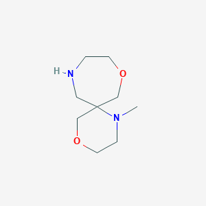 molecular formula C9H18N2O2 B2358446 1-Methyl-4,8-dioxa-1,11-diazaspiro[5.6]dodecane CAS No. 2241141-45-5