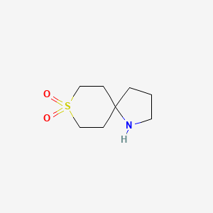 molecular formula C8H15NO2S B2358508 8-硫杂-1-氮杂螺[4.5]癸烷 8,8-二氧化物 CAS No. 1823248-86-7