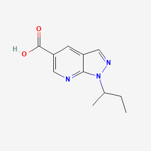 molecular formula C11H13N3O2 B2358514 1-(butan-2-yl)-1H-pyrazolo[3,4-b]pyridine-5-carboxylic acid CAS No. 926230-62-8