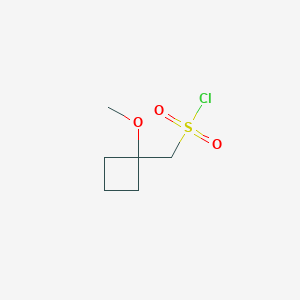 molecular formula C6H11ClO3S B2358527 (1-Methoxycyclobutyl)methanesulfonyl chloride CAS No. 1889401-96-0