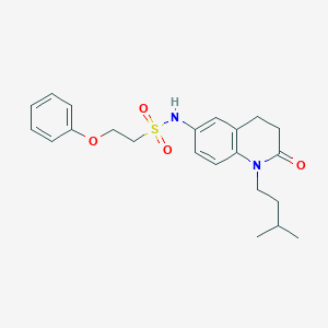 molecular formula C22H28N2O4S B2358553 N-(1-isopentyl-2-oxo-1,2,3,4-tetrahydroquinolin-6-yl)-2-phenoxyethanesulfonamide CAS No. 1428349-00-1