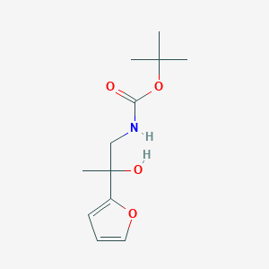 molecular formula C12H19NO4 B2358565 tert-butyl N-[2-(furan-2-yl)-2-hydroxypropyl]carbamate CAS No. 1423735-68-5