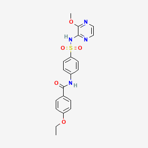 molecular formula C20H20N4O5S B2358577 4-ethoxy-N-[4-[(3-methoxypyrazin-2-yl)sulfamoyl]phenyl]benzamide CAS No. 312604-56-1