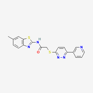 N-(6-methylbenzo[d]thiazol-2-yl)-2-((6-(pyridin-3-yl)pyridazin-3-yl)thio)acetamide
