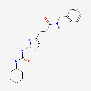 molecular formula C20H26N4O2S B2358584 N-benzyl-3-(2-(3-cyclohexylureido)thiazol-4-yl)propanamide CAS No. 1091132-45-4