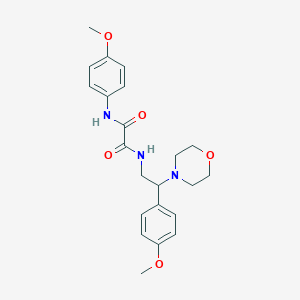 molecular formula C22H27N3O5 B2358586 N1-(4-methoxyphenyl)-N2-(2-(4-methoxyphenyl)-2-morpholinoethyl)oxalamide CAS No. 942012-69-3