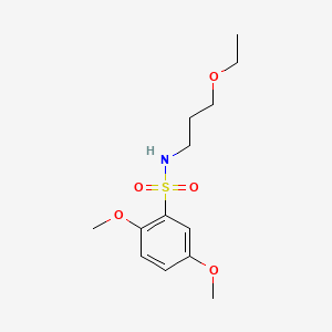 molecular formula C13H21NO5S B2358588 N-(3-乙氧基丙基)-2,5-二甲氧基苯磺酰胺 CAS No. 861239-47-6