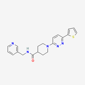 molecular formula C20H21N5OS B2358590 N-(吡啶-3-基甲基)-1-(6-(噻吩-2-基)嘧啶-3-基)哌啶-4-甲酰胺 CAS No. 1030099-02-5