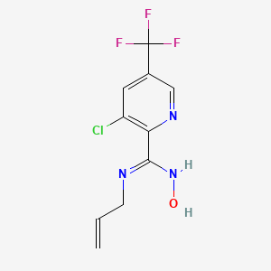 molecular formula C10H9ClF3N3O B2358603 3-氯-N'-羟基-N-(丙-2-烯-1-基)-5-(三氟甲基)吡啶-2-甲酰胺 CAS No. 1273562-44-9