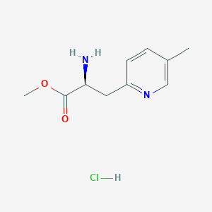 molecular formula C10H16Cl2N2O2 B2358613 (S)-甲基 2-氨基-3-(5-甲基吡啶-2-基)丙酸盐盐酸盐 CAS No. 1810074-68-0