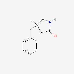 molecular formula C12H15NO B2358622 4-Benzyl-4-methylpyrrolidin-2-one CAS No. 1478973-56-6