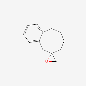 molecular formula C13H16O B2358627 Spiro[7,8,9,10-tetrahydro-5H-benzo[8]annulene-6,2'-oxirane] CAS No. 2248338-08-9