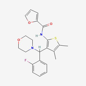 B2358629 N-(3-((2-fluorophenyl)(morpholino)methyl)-4,5-dimethylthiophen-2-yl)furan-2-carboxamide CAS No. 618406-75-0