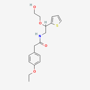 molecular formula C18H23NO4S B2358630 2-(4-乙氧苯基)-N-(2-(2-羟乙氧基)-2-(噻吩-2-基)乙基)乙酰胺 CAS No. 2034564-92-4