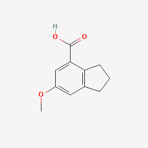 molecular formula C11H12O3 B2358637 6-甲氧基-2,3-二氢-1H-茚满-4-甲酸 CAS No. 1369363-09-6