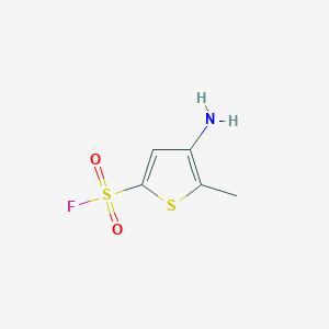 molecular formula C5H6FNO2S2 B2358645 4-Amino-5-Methylthiophen-2-sulfonylfluorid CAS No. 2168970-66-7