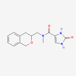 molecular formula C15H17N3O3 B2358647 N-(异色满-3-基甲基)-N-甲基-2-氧代-2,3-二氢-1H-咪唑-4-甲酰胺 CAS No. 1903383-11-8