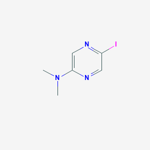 molecular formula C6H8IN3 B2358654 5-碘-N,N-二甲基吡嗪-2-胺 CAS No. 91416-87-4