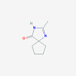 molecular formula C8H12N2O B2358660 2-甲基-1,3-二氮杂螺[4.4]壬-1-烯-4-酮 CAS No. 759442-73-4