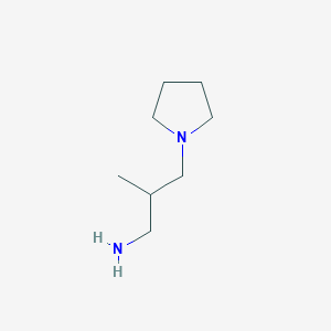 molecular formula C8H18N2 B2358665 2-甲基-3-(吡咯烷-1-基)丙烷-1-胺 CAS No. 893644-54-7