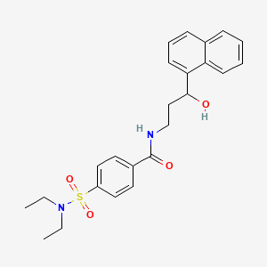 molecular formula C24H28N2O4S B2358669 4-(N,N-diethylsulfamoyl)-N-(3-hydroxy-3-(naphthalen-1-yl)propyl)benzamide CAS No. 1421517-31-8