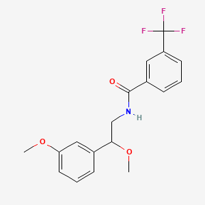 molecular formula C18H18F3NO3 B2358670 N-(2-methoxy-2-(3-methoxyphenyl)ethyl)-3-(trifluoromethyl)benzamide CAS No. 1797899-56-9