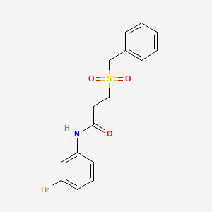 molecular formula C16H16BrNO3S B2358671 3-(benzylsulfonyl)-N-(3-bromophenyl)propanamide CAS No. 880335-98-8
