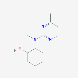 molecular formula C12H19N3O B2358680 2-[Methyl-(4-methylpyrimidin-2-yl)amino]cyclohexan-1-ol CAS No. 1594714-10-9